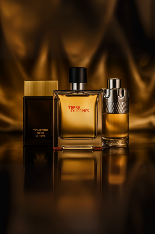 Set de 3 parfumuri: Terre d’Hermès, Azzaro Wanted y Tom Ford Noir Extreme de 100 ml